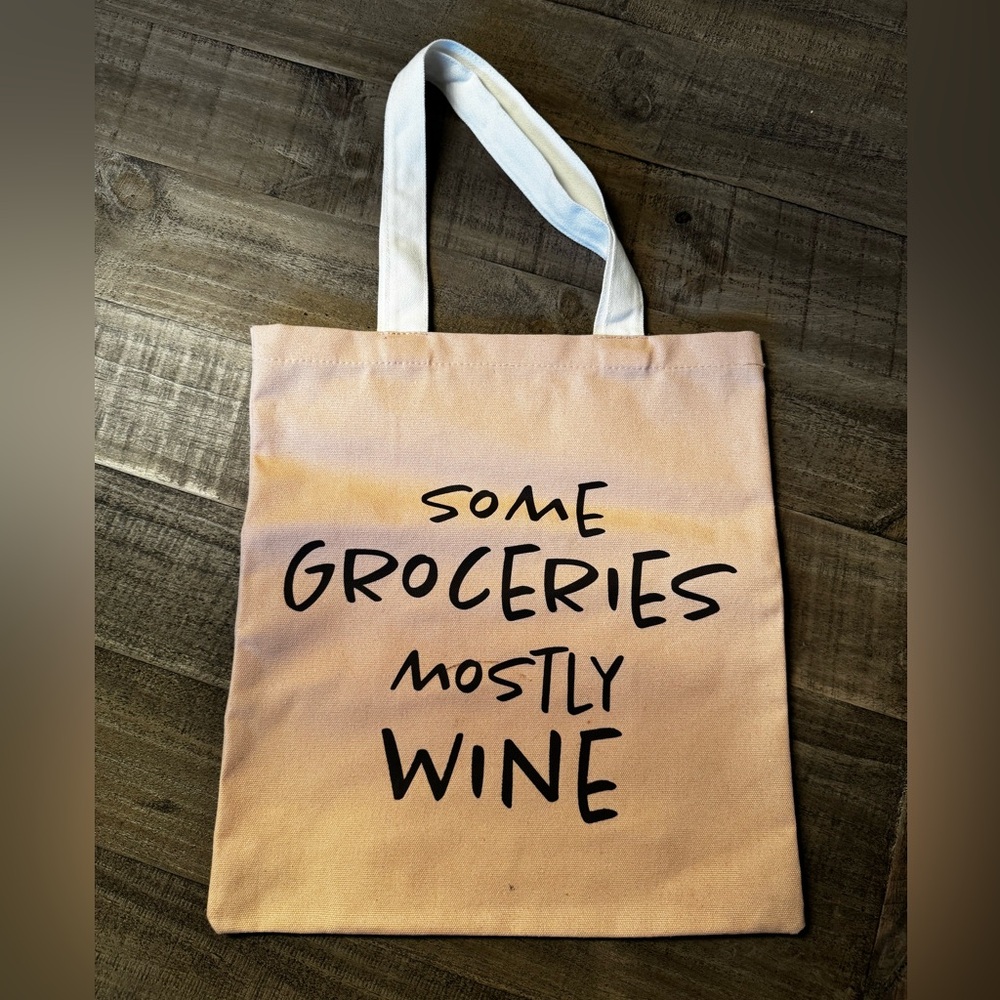 Pink Tote Bag with Fun Text